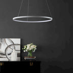 Suspension LED moderne blanche réglable Adje 74 pouces de SAFAVIEH Lighting - 24 po L x 24 po l x 12-74 po H - 24 po L x 24 po P x 61 po H