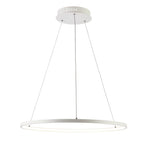 Suspension LED moderne blanche réglable Adje 74 pouces de SAFAVIEH Lighting - 24 po L x 24 po l x 12-74 po H - 24 po L x 24 po P x 61 po H