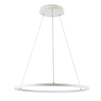 Suspension LED moderne blanche réglable Adje 74 pouces de SAFAVIEH Lighting - 24 po L x 24 po l x 12-74 po H - 24 po L x 24 po P x 61 po H