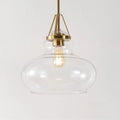 SAFAVIEH Lighting Gerhild 14  Modern & Contemporary Pendant - 14  W x 14  D x 54  H - Brass Gold/Clear - 14Wx14Dx54H