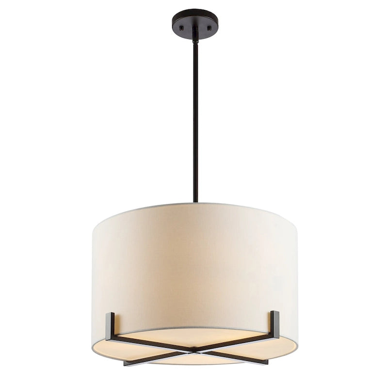 Suspension Azra de SAFAVIEH Lighting - 20 x 20 x 11 cm - Bronze huilé - 20 cm (L) x 20 cm (P) x 47 cm (H)