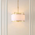 SAFAVIEH Lighting Magdalini 3 Light 18  Pendant - 18  x 18  x 23-82  - withD/H - Brass/White - 18Wx18Dx82H