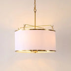 Suspension Magdalini 3 lumières SAFAVIEH Lighting - 45,7 x 45,7 x 58,3 cm - avec diamètre et hauteur - Laiton/Blanc - 45,7 x 45,7 x 208,3 cm