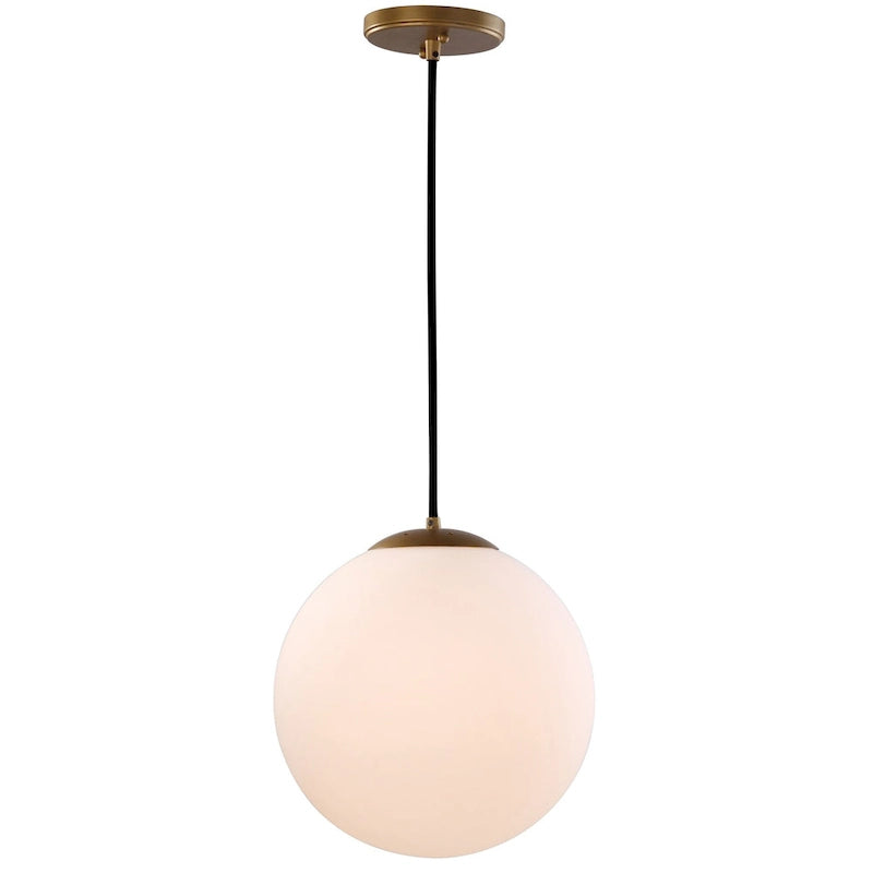 Suspension Kyousuke de SAFAVIEH Lighting, réglable, 1 lumière, en laiton - 11,5 x 11,5 x 14,5-86,5 cm - Or - 12 cm (L) x 12 cm (P) x 87 cm (H)
