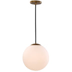 Suspension Kyousuke de SAFAVIEH Lighting, réglable, 1 lumière, en laiton - 11,5 x 11,5 x 14,5-86,5 cm - Or - 12 cm (L) x 12 cm (P) x 87 cm (H)