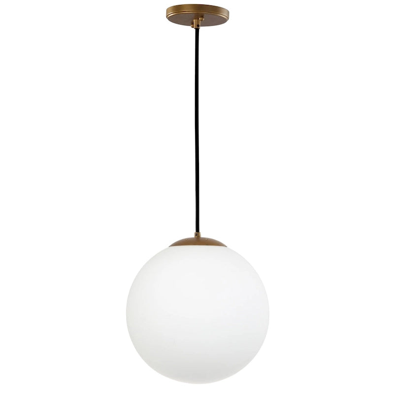 Suspension Kyousuke de SAFAVIEH Lighting, réglable, 1 lumière, en laiton - 11,5 x 11,5 x 14,5-86,5 cm - Or - 12 cm (L) x 12 cm (P) x 87 cm (H)