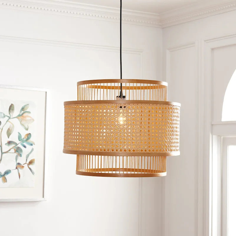 SAFAVIEH Gundela 20-inch Pendant Light - 20 In. W x 20 In. D x 16 In. H - Natural - 20Wx20Dx16H