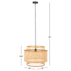 Suspension SAFAVIEH Gundela 51 cm (20 po) - 51 cm (20 po) L x 51 cm (20 po) P x 41 cm (16 po) H - Naturel - 51 cm (20 po) L x 51 cm (20 po) P x 41 cm (16 po) H