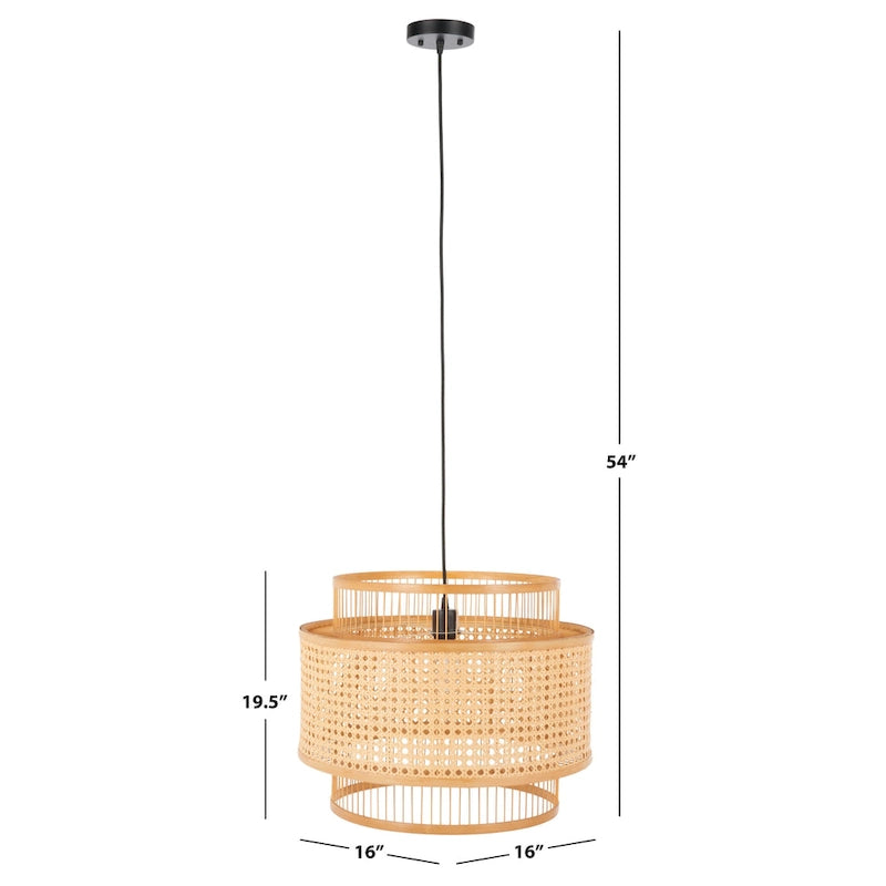 Suspension SAFAVIEH Gundela 51 cm (20 po) - 51 cm (20 po) L x 51 cm (20 po) P x 41 cm (16 po) H - Naturel - 51 cm (20 po) L x 51 cm (20 po) P x 41 cm (16 po) H