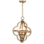 Suspension SAFAVIEH Lighting Contina à 3 lumières, sphère dorée, réglable - 12,25 x 12,25 x 16 - 88 - 12L x 12P x 88H