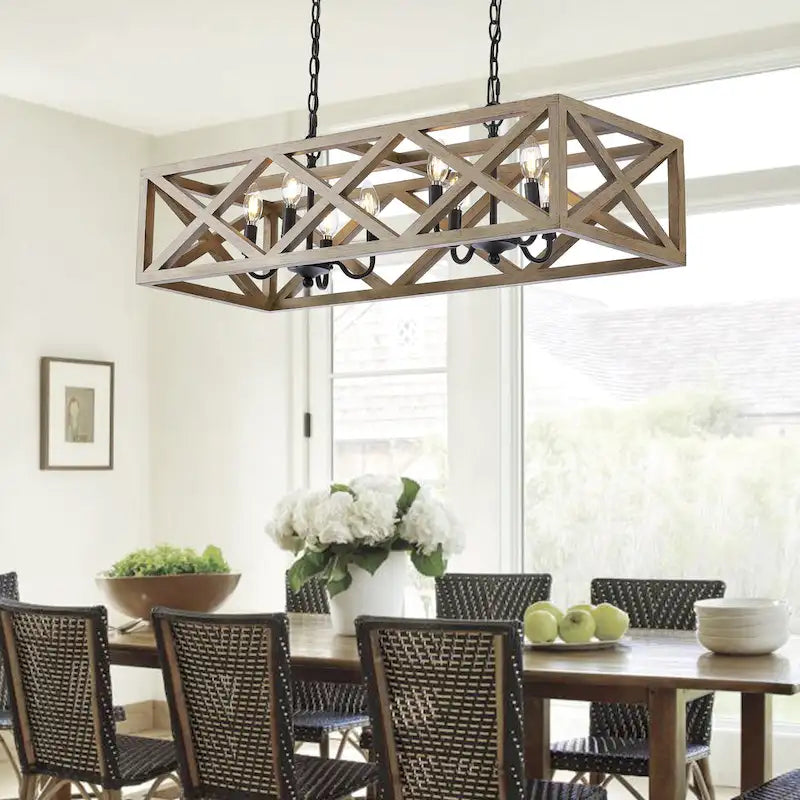 Suspension Naziha de SAFAVIEH Lighting - 13 x 36 x 15,5-87,5 - Noir - 36 cm (L) x 13 cm (P) x 64 cm (H)