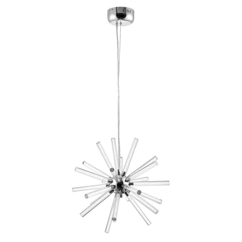 Suspension LED réglable SAFAVIEH Lighting Gerfriede 84 pouces, style Sputnik moderne - 19 po L x 19 po l x 22-84 po H