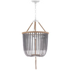 Suspension réglable à 3 lumières Angie Blue Evdokija de SAFAVIEH Lighting - 18 x 18 x 35,5 cm - 107,5 cm - 18 cm L x 18 cm P x 108 cm H
