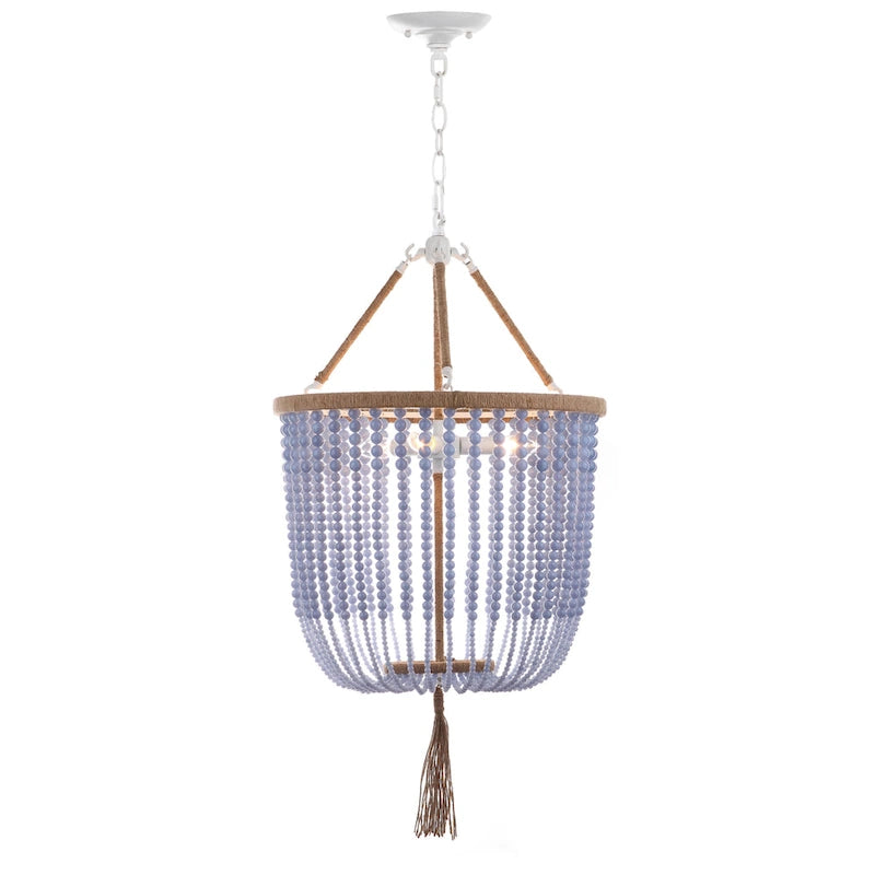 SAFAVIEH Lighting Evdokija Adjustable 3-Light Angie Blue Pendant - 18 x18 x35.5- 107.5  - 18Wx18Dx108H
