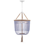 SAFAVIEH Lighting Evdokija Adjustable 3-Light Angie Blue Pendant - 18 x18 x35.5- 107.5  - 18Wx18Dx108H