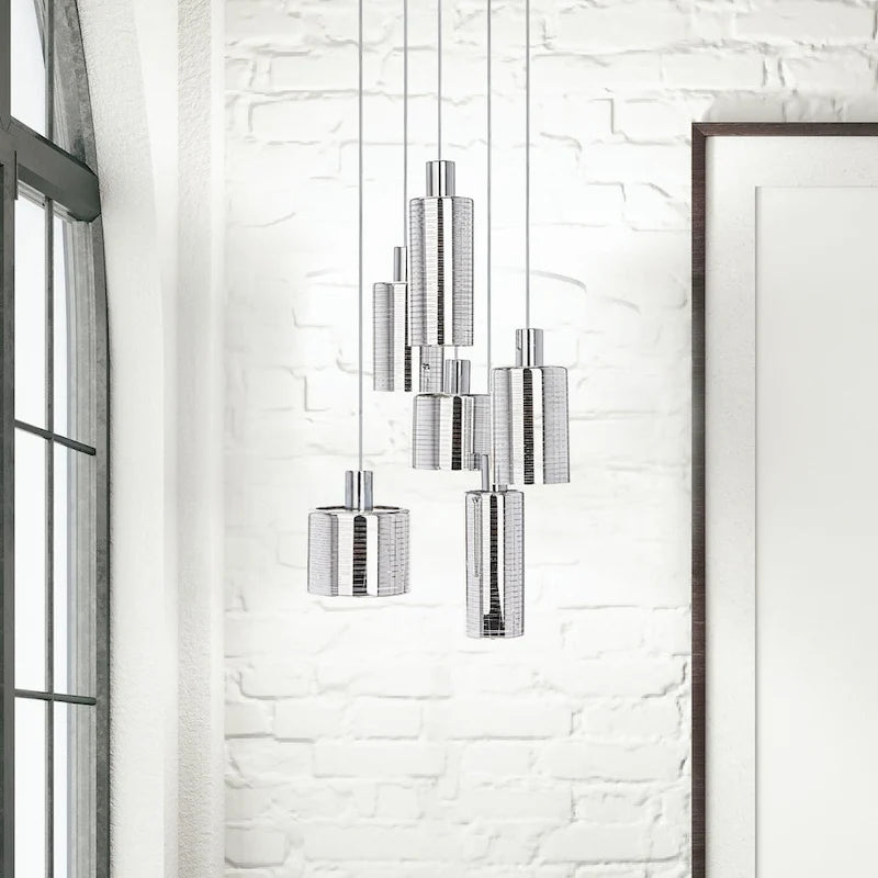 Suspension Trinh de SAFAVIEH Lighting - 19 x 19 x 34-84,5 - Noir - 19 cm (L) x 19 cm (P) x 85 cm (H)
