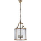 Suspension Nicolle 4 lumières réglable en laiton moyen de SAFAVIEH Lighting - 13,375 x 13,375 x 22,5 cm - 94,5 cm - 13 cm (L) x 13 cm (P) x 95 cm (H)