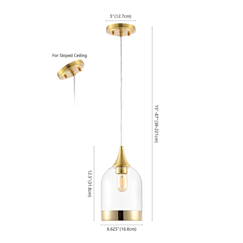 Suspension Anouschka 17 cm (6,7 pouces) de SAFAVIEH Lighting - 25,4 cm (10 pouces) L x 25,4 cm (10 pouces) P x 30,5 cm (12 pouces) H - Or