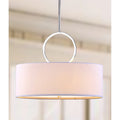 SAFAVIEH Lighting Cinnamon Adjustable 3-Light Chrome Drum Pendant Lamp - 18 x18 x16.75 - 52.75  - 18 x18 x16.75 - 52.75 