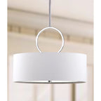 Suspension cylindrique chromée réglable à 3 lumières SAFAVIEH Lighting couleur cannelle - 18 x 18 x 16,75 - 52,75 - 18 x 18 x 16,75 - 52,75