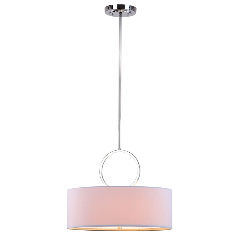 Suspension cylindrique chromée réglable à 3 lumières SAFAVIEH Lighting couleur cannelle - 18 x 18 x 16,75 - 52,75 - 18 x 18 x 16,75 - 52,75