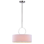 Suspension cylindrique chromée réglable à 3 lumières SAFAVIEH Lighting couleur cannelle - 18 x 18 x 16,75 - 52,75 - 18 x 18 x 16,75 - 52,75