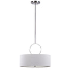 Suspension cylindrique chromée réglable à 3 lumières SAFAVIEH Lighting couleur cannelle - 18 x 18 x 16,75 - 52,75 - 18 x 18 x 16,75 - 52,75