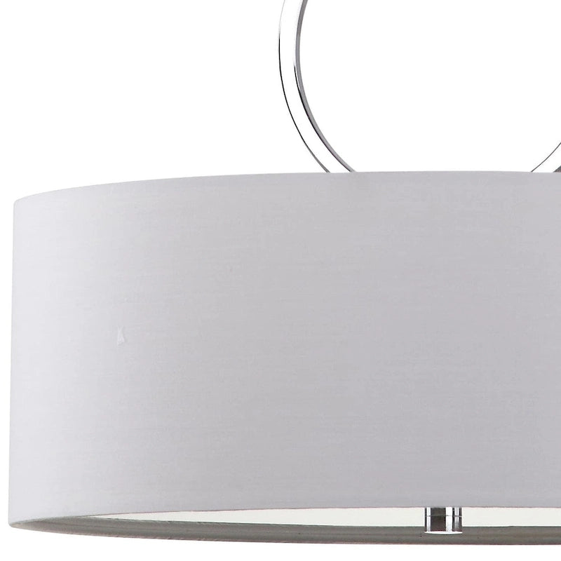Suspension cylindrique chromée réglable à 3 lumières SAFAVIEH Lighting couleur cannelle - 18 x 18 x 16,75 - 52,75 - 18 x 18 x 16,75 - 52,75