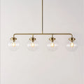 SAFAVIEH Lighting Tuija 34  Rustic Pendant (4-Bulb) - 6  W x 34  D x 49  H - Brass Gold/Clear - 6Wx34Dx49H