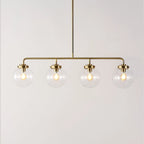 SAFAVIEH Lighting Tuija 34  Rustic Pendant (4-Bulb) - 6  W x 34  D x 49  H - Brass Gold/Clear - 6Wx34Dx49H