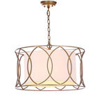 Suspension réglable SAFAVIEH Lighting Evisa dorée - 21,5 x 21,5 x 17-89 cm (L x P x H)