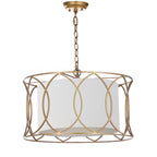 Suspension réglable SAFAVIEH Lighting Evisa dorée - 21,5 x 21,5 x 17-89 cm (L x P x H)