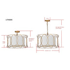 Suspension réglable SAFAVIEH Lighting Evisa dorée - 21,5 x 21,5 x 17-89 cm (L x P x H)