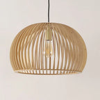Suspension extensible Sinela de SAFAVIEH Lighting - 45,7 cm L x 45,7 cm P x 33-183 cm H - Naturel - 45,7 cm L x 45,7 cm P x 183 cm H
