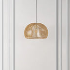 Suspension extensible Sinela de SAFAVIEH Lighting - 45,7 cm L x 45,7 cm P x 33-183 cm H - Naturel - 45,7 cm L x 45,7 cm P x 183 cm H
