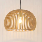 Suspension extensible Sinela de SAFAVIEH Lighting - 45,7 cm L x 45,7 cm P x 33-183 cm H - Naturel - 45,7 cm L x 45,7 cm P x 183 cm H