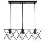 Suspension LED Cyndie réglable à 3 lumières SAFAVIEH Lighting, noire - 24 x 8,5 x 10,3-82,3 cm - 24 po L x 9 po P x 82 po H