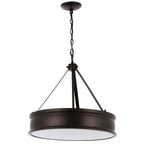 Suspension Torbjorg 4 lumières de SAFAVIEH Lighting, 4 lumières, 49,5 cm (19,5 po) - 51 cm (20 po) L x 51 cm (20 po) P x 57-24 cm (22-94 po) H - Bronze huilé