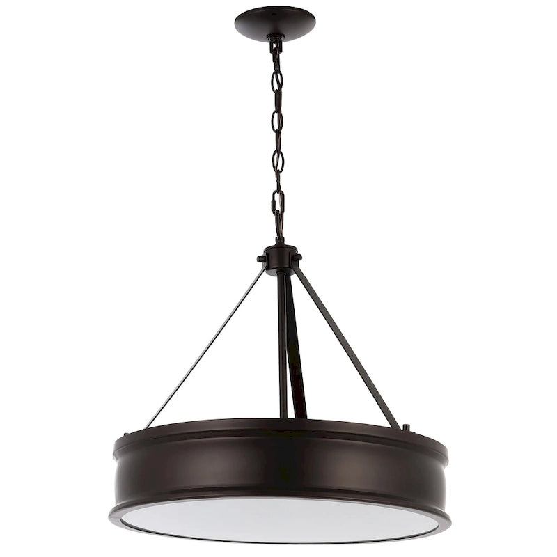 Suspension Torbjorg 4 lumières de SAFAVIEH Lighting, 4 lumières, 49,5 cm (19,5 po) - 51 cm (20 po) L x 51 cm (20 po) P x 57-24 cm (22-94 po) H - Bronze huilé