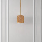 Suspension extensible SAFAVIEH Lighting Fjoralba - 23 cm L x 23 cm P x 48-124 cm H - Naturel/Doré - 9L x 9P x 49H