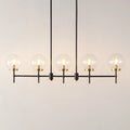 SAFAVIEH Lighting Alisee 45  Modern & Contemporary Pendant (5-Bulb) - 45  W x 6  D x 43  H - Oil Rub Bronze - 45Wx6Dx43H