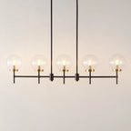 SAFAVIEH Lighting Alisee 45  Modern & Contemporary Pendant (5-Bulb) - 45  W x 6  D x 43  H - Oil Rub Bronze - 45Wx6Dx43H