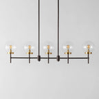 Suspension Alisee 45 de SAFAVIEH Lighting, style moderne et contemporain (5 ampoules) - 45 cm L x 6 cm P x 43 cm H - Bronze huilé
