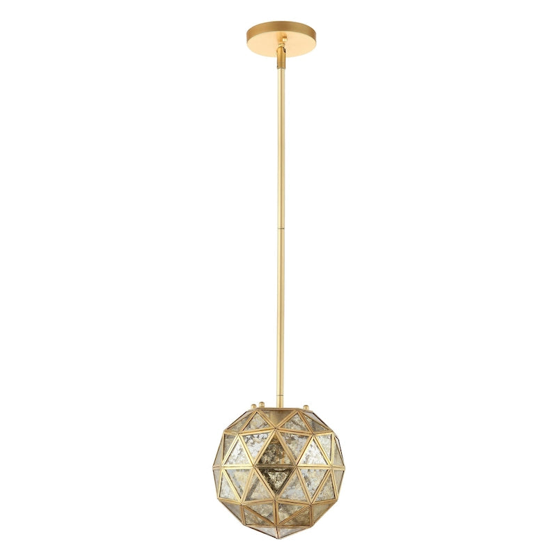 Suspension Cheong de SAFAVIEH Lighting - 9 x 9 x 46,5 cm - Or/Transparent - 9 cm (L) x 9 cm (P) x 47 cm (H)