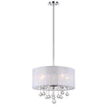 SAFAVIEH Lighting Kyra Adjustable 5-Light Chrome Pendant - 20  W x 20  D x 19 - 55  H - 20Wx20Dx55H