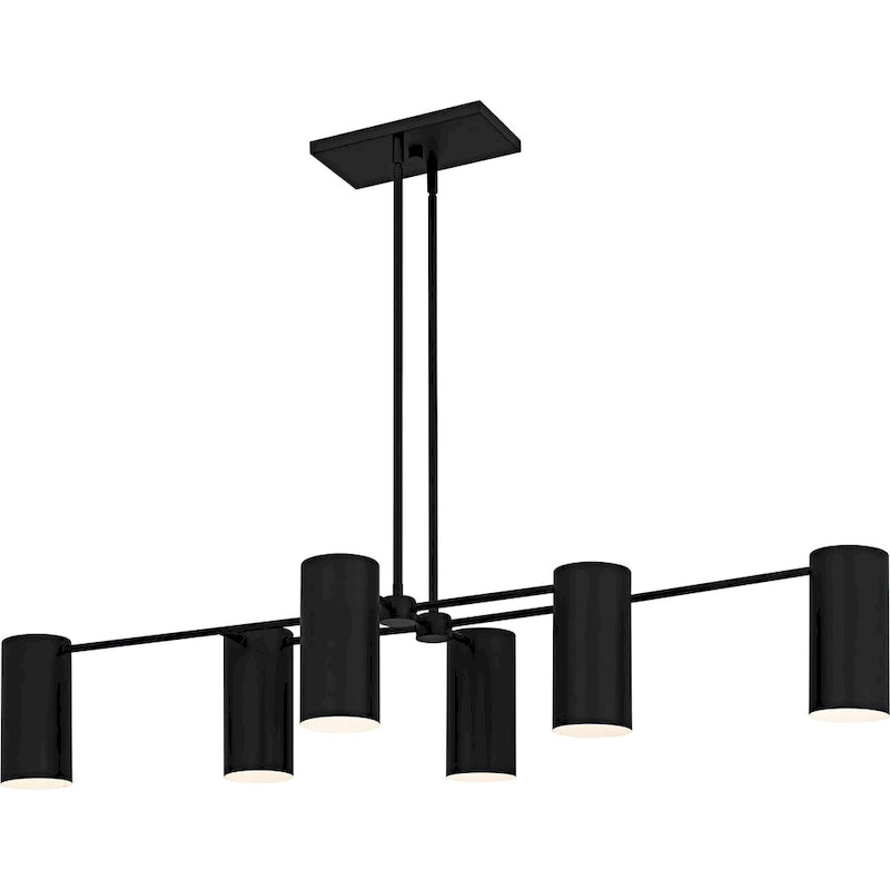 Foreland 6-Light Matte Black Linear Chandelier