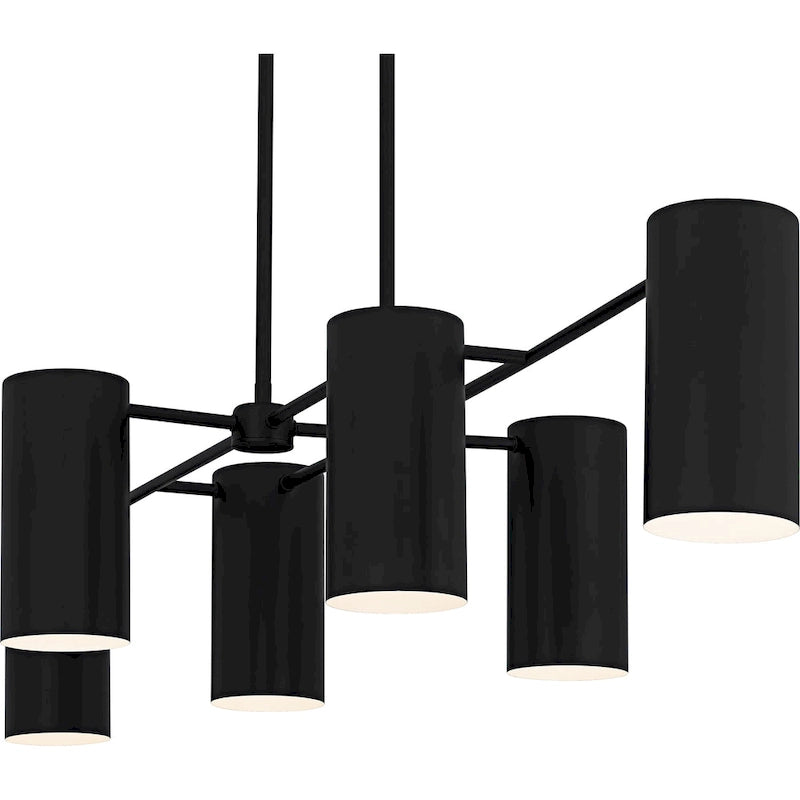 Lustre linéaire Foreland à 6 lumières, noir mat