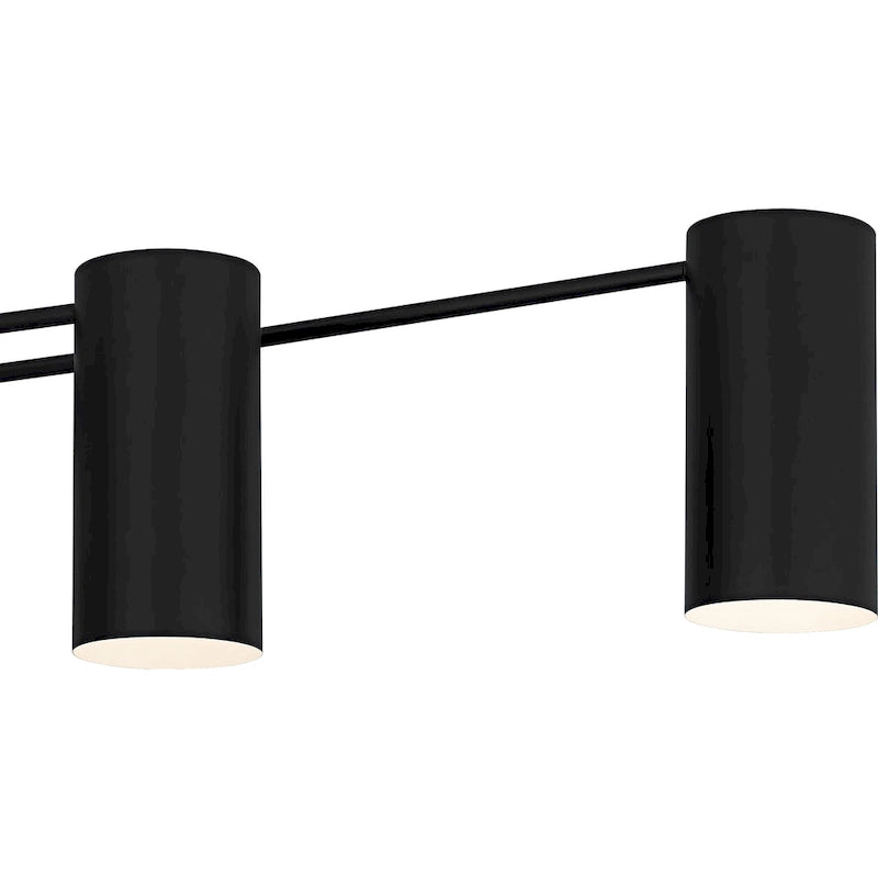 Lustre linéaire Foreland à 6 lumières, noir mat
