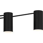 Lustre linéaire Foreland à 6 lumières, noir mat