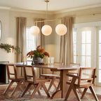 Suspension moderne à 3 lumières en verre doré linéaire avec globe et bulles pour îlot de cuisine